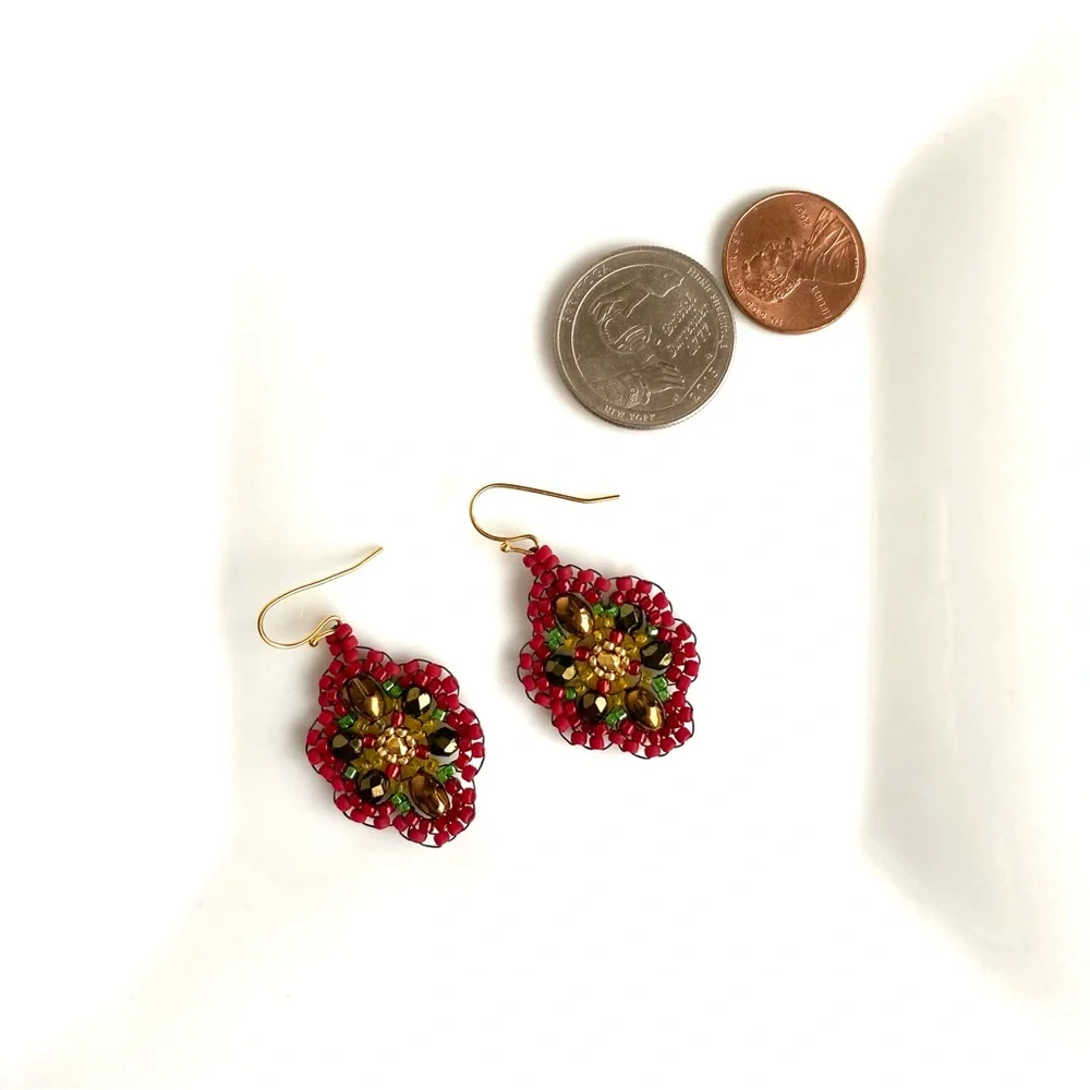 New Handmade Seed Bead Earrings - Picture 2 of 4